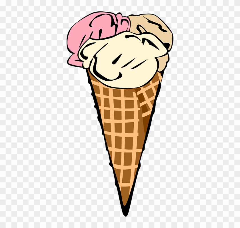 Ice Cream Cone Food - Ice Cream Clip Art #1051844
