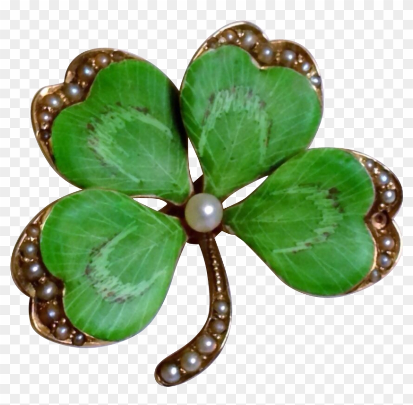 Circa 1900, Four Leaf Clover Or Shamrock In 14k Yellow - Shamrock #1051885