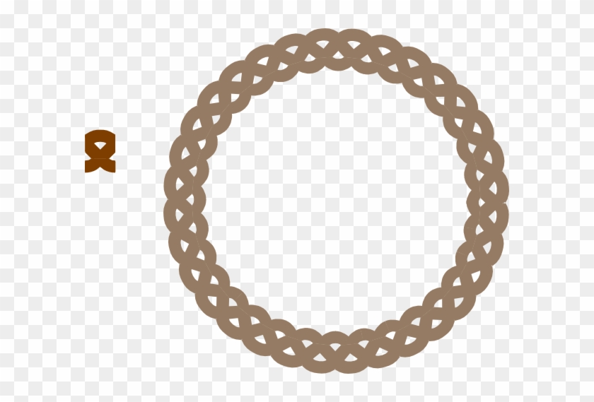 Circle Frame Braid Tan Clip Art At Clker - Cirkle Frame Png #1051915