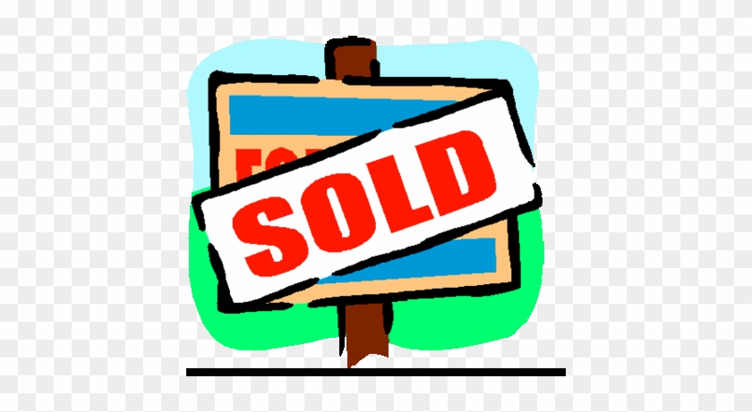 Best House For Sale Clip Art - Sold Sign House Cartoon #1052063