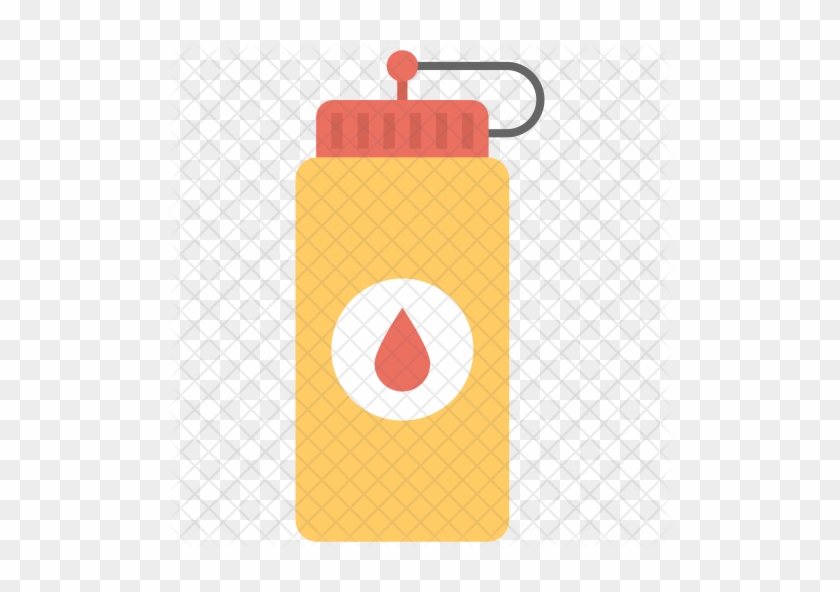 Mustard Sauce Icon - Water Bottle #1052096