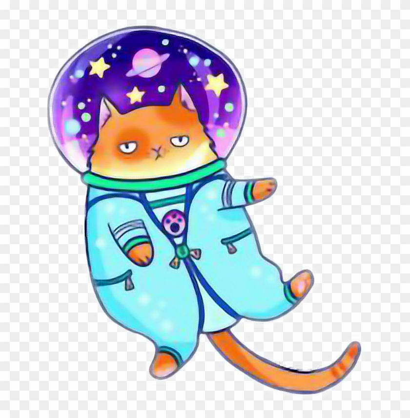 Gato Espacio Astronauta Celeste Cat Neko Infinito - Cool Stickers #1052154