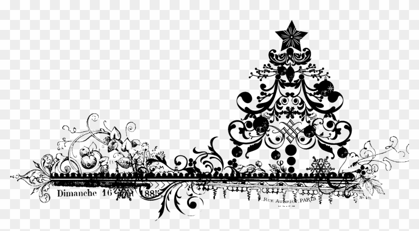 Black And White Christmas Clipart Borders - Clip Art #1052209
