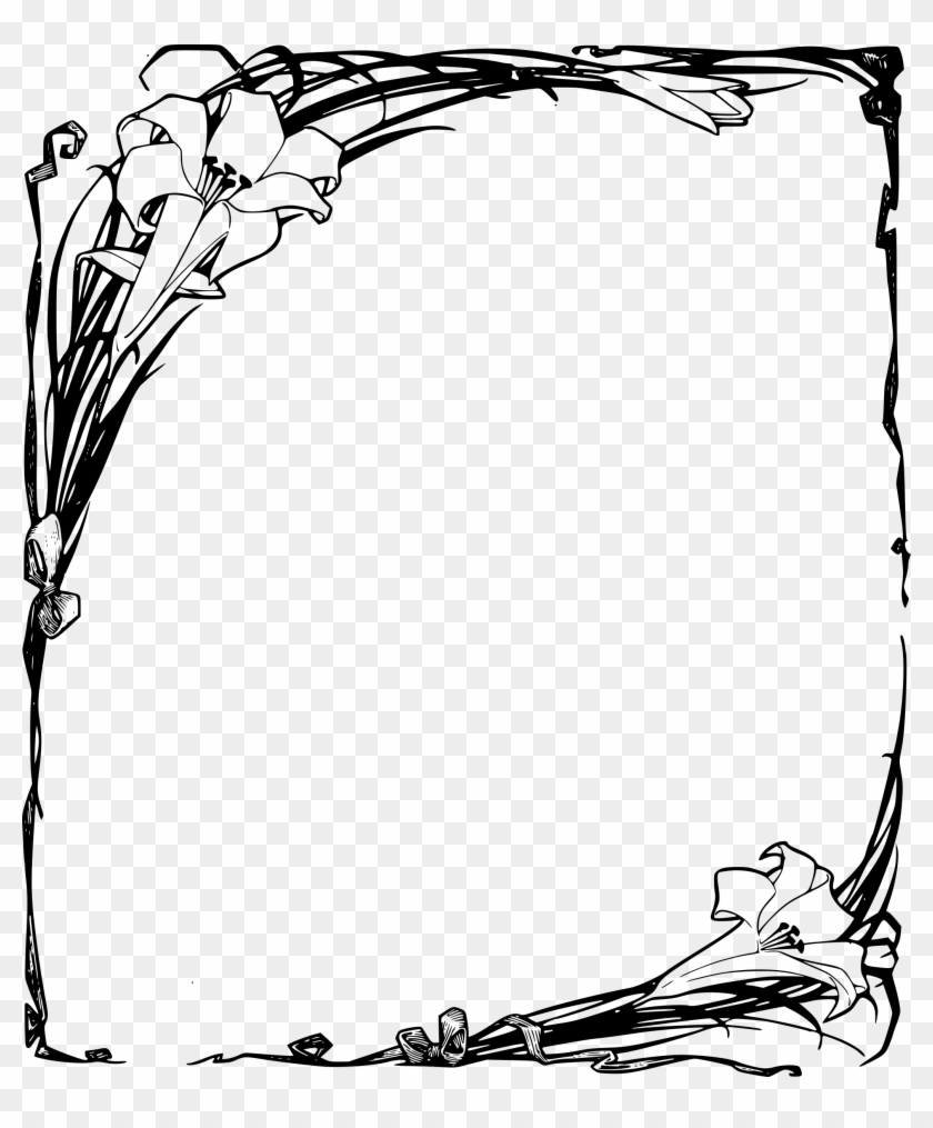 Easter Clip Art Black And White Border - Remember Christina Rossetti #1052241