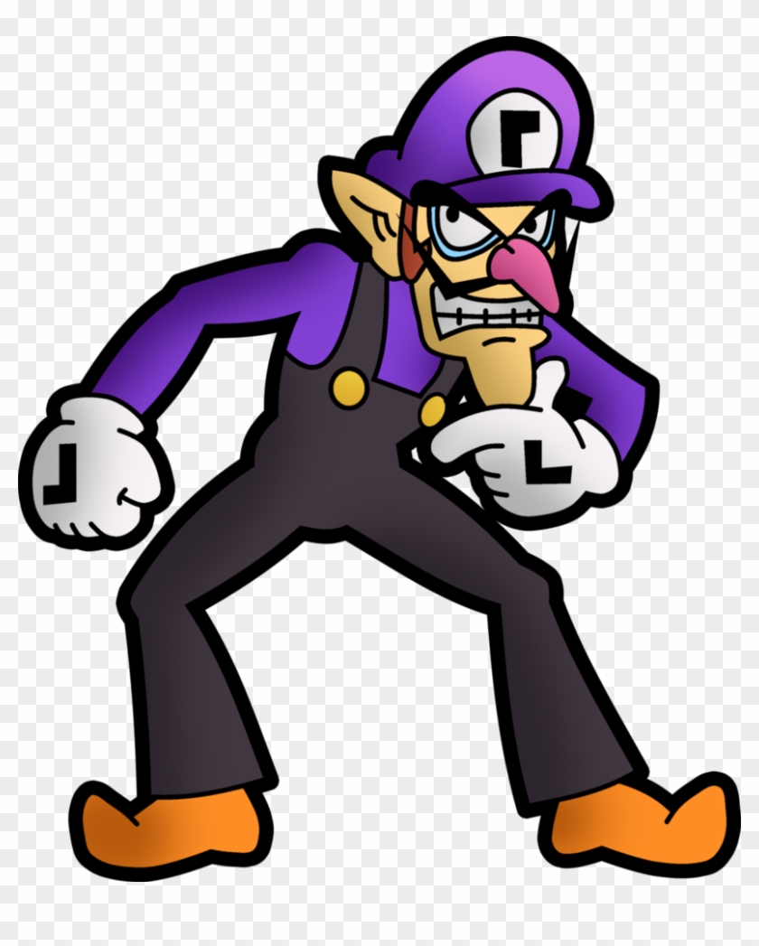 I Decided To Draw What Paper Mario Would Look Like - Mario Party Ds Waluigi #1052295
