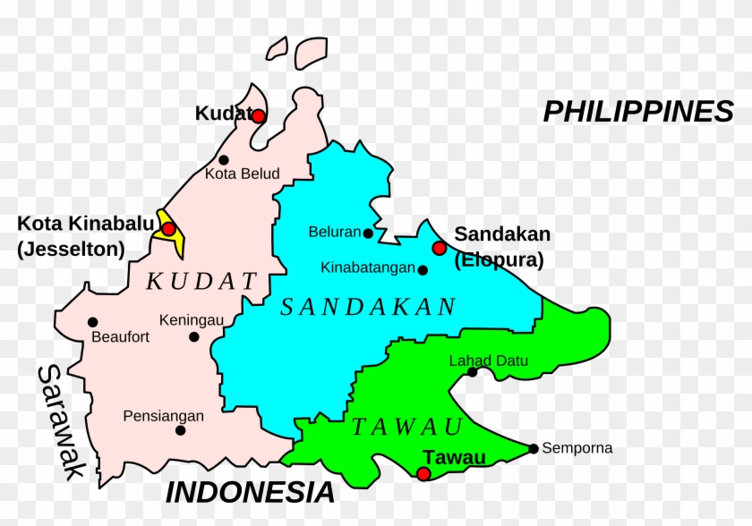 Sabah Map Vector #1052341