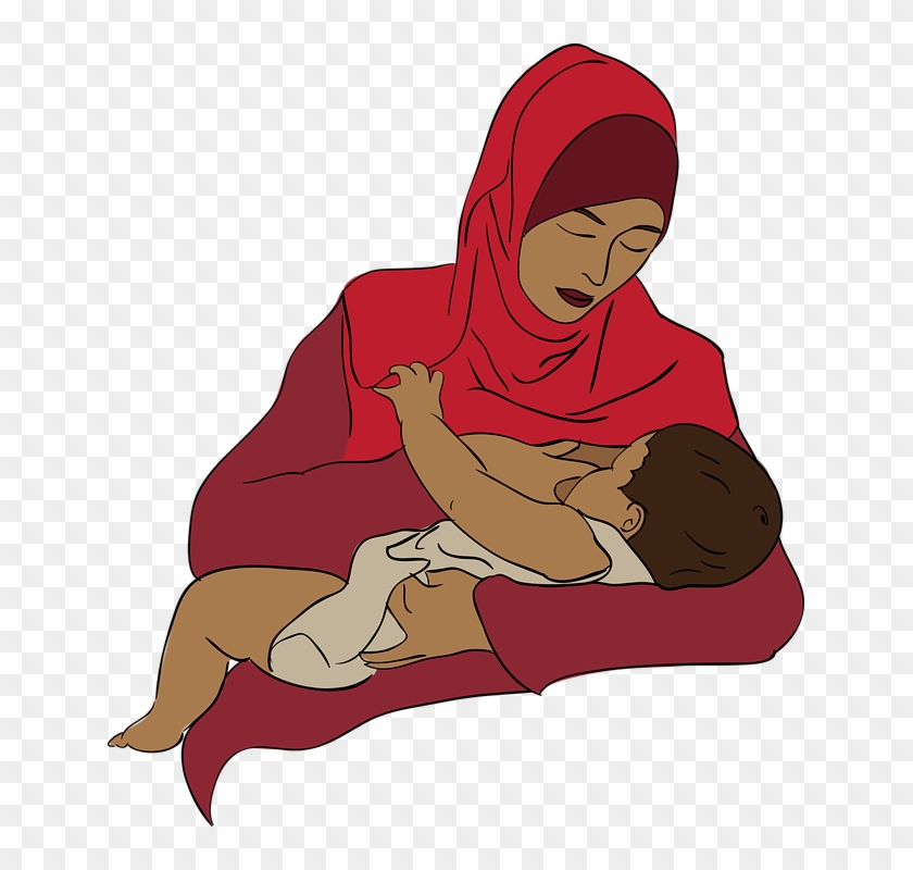 Milk Clipart Mother's - Breast Feeding Mother Cartoon #1052502