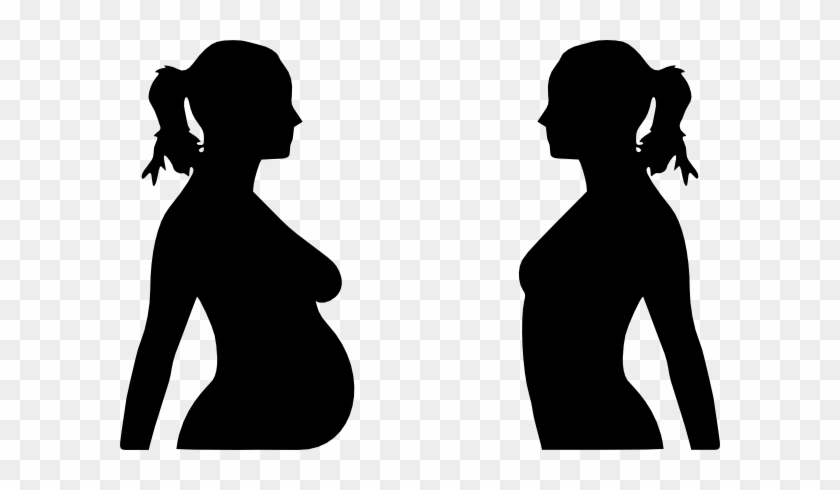 Pregnant Clipart Free Pregnancy Silhouet Clip Art Free - Breast Size During Pregnancy #1052588