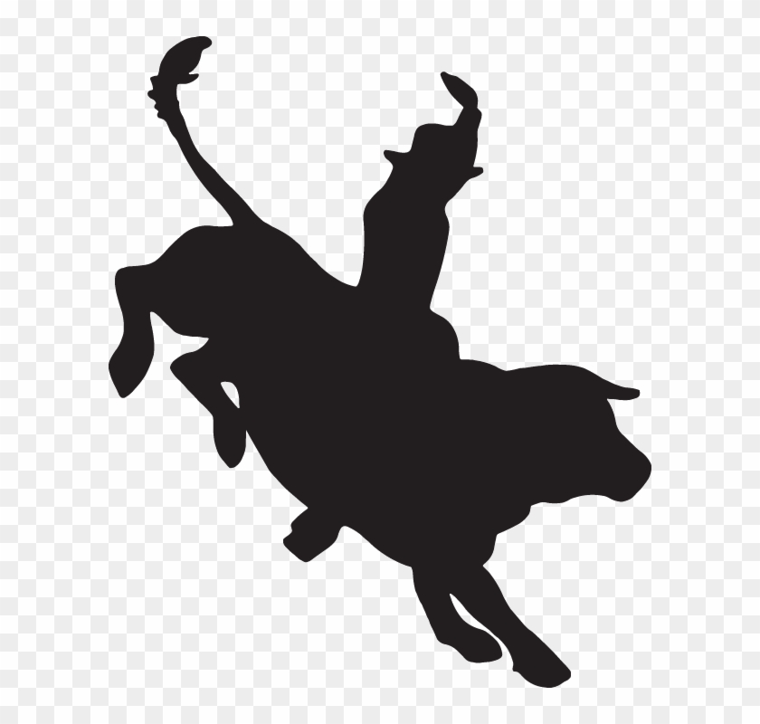 Riding Silhouette - Bull Riding Clip Art #1052655