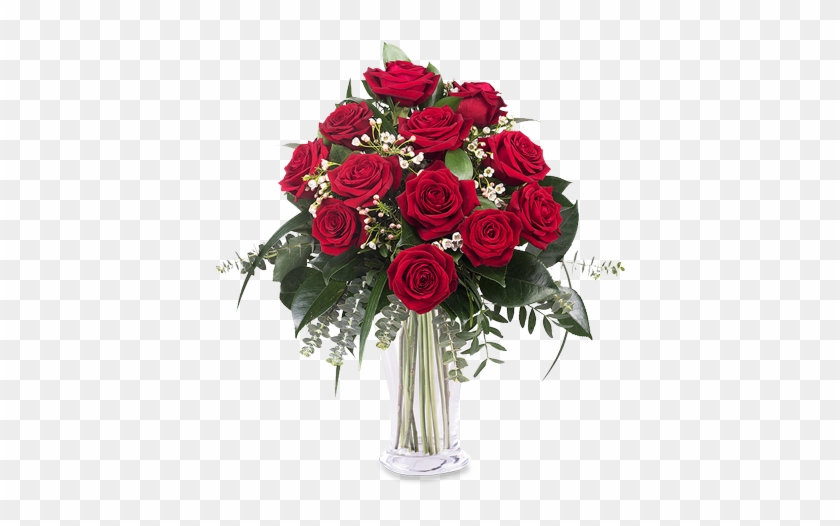 12 Red Roses - Flower Vase Cut Out #1052697
