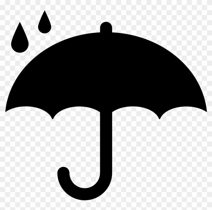 Protection Symbol Of Opened Umbrella Silhouette Under - Umbrella Svg #1052744