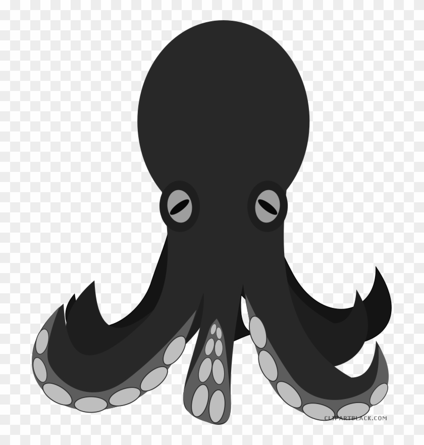 Grayscale Octopus Animal Free Black White Clipart Images - Custom Purple Octopus Shower Curtain #1052767