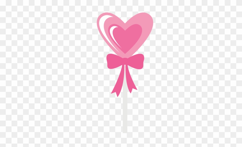 Lollipop Clipart Heart Lollipop Pencil And In Color - Pink Lollipop Clipart #1052806