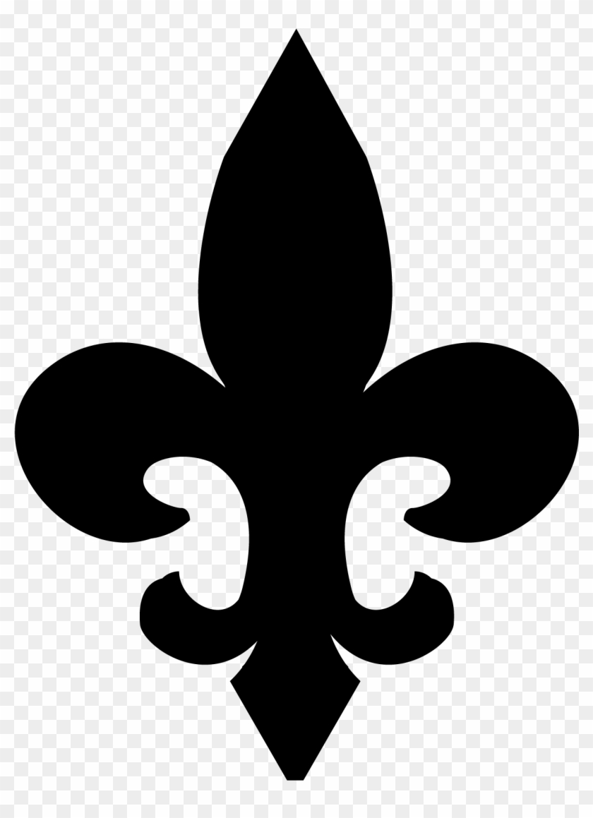 Black Fleur De Lis Vector Clip Art - Fleur De Lis Clipart #1052933