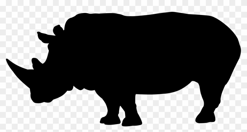 Rhino Head Silhouette At Getdrawings Com Free For Personal - Rhino Silhouette Png #1052957