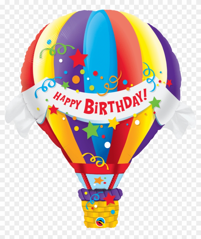 Happy Birthday Jumbo Hot Air Balloon 42" Balloon - Hot Air Balloon Birthday #1053003