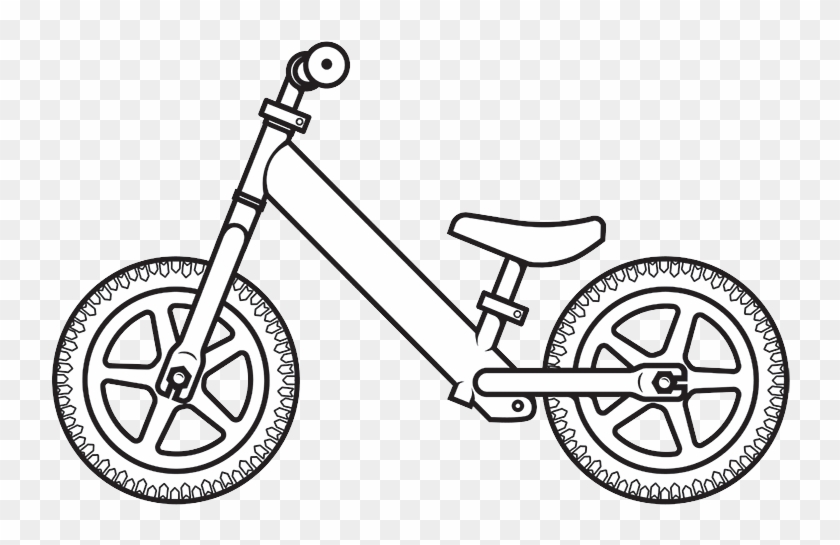 Drawn Pushbike Dirt Bike - Balance Bike For Coloring #1053084