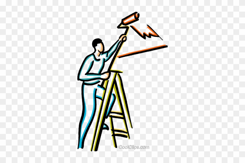 Painters Painting Royalty Free Vector Clip Art Illustration - Painting #1053155