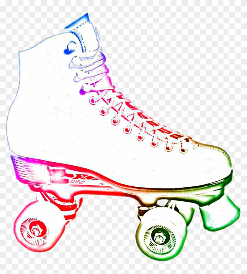 Neon Roller Skate Fun Childhood - Roller Skate Clip Art Free #1053164