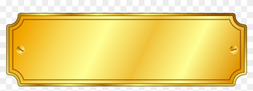 Gold Plaque Clipart No Background - Gold Name Plate Png #1053186