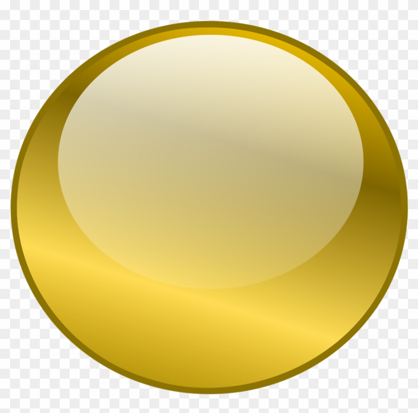 Collection Of Gold Oval Cliparts - Button With Transparent Background #1053252