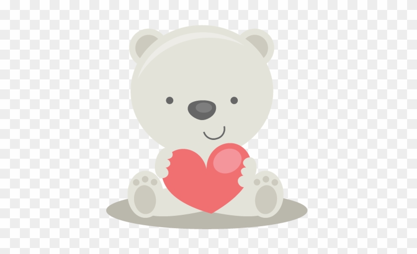 Polar Bear Clipart Pretty - Cute Polar Bear Png #1053511