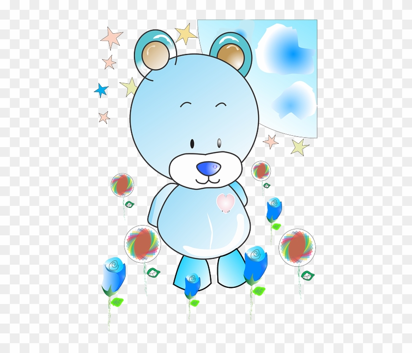 Children Bear, Blue, Toy, Children - Child #1053519