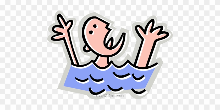 Person Drowning In The Water Royalty Free Vector Clip - Onomatopoeia Comic Strip Ideas #1053607