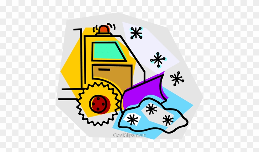 Snow Plow Royalty Free Vector Clip Art Illustration - Snow Plow Clip Art #1053640