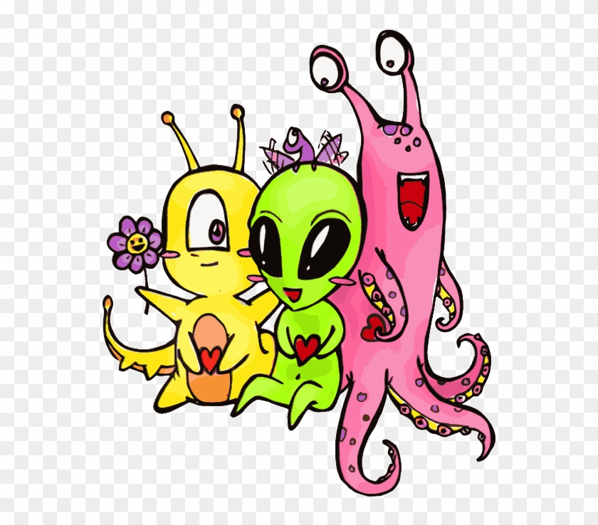 Alien Clipart Valentine - Cute Aliens #1053759