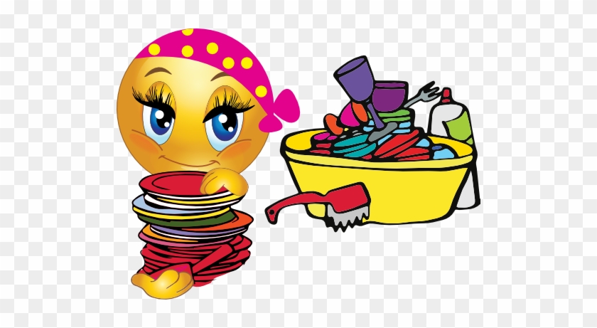 Washing Girl Smiley Emoticon - Laundry Emoji #1053852