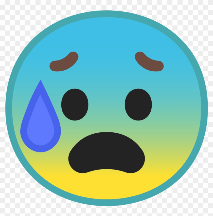 Anxious Face With Sweat Icon - Sweat Png #1053897