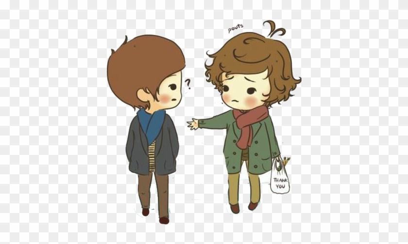 Chibi Harry And Louis - Larry One Direction Caricatura #1053917