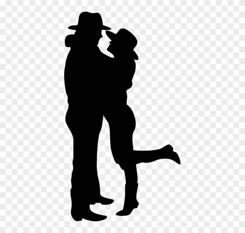 Valentine Cowboy Cliparts 3, Buy Clip Art - Cowboy And Cowgirl Silhouette #1053923