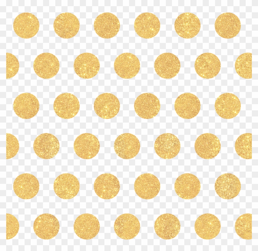Polka Dot Gold Circle Pattern - Gold Polka Dots Png #1053988