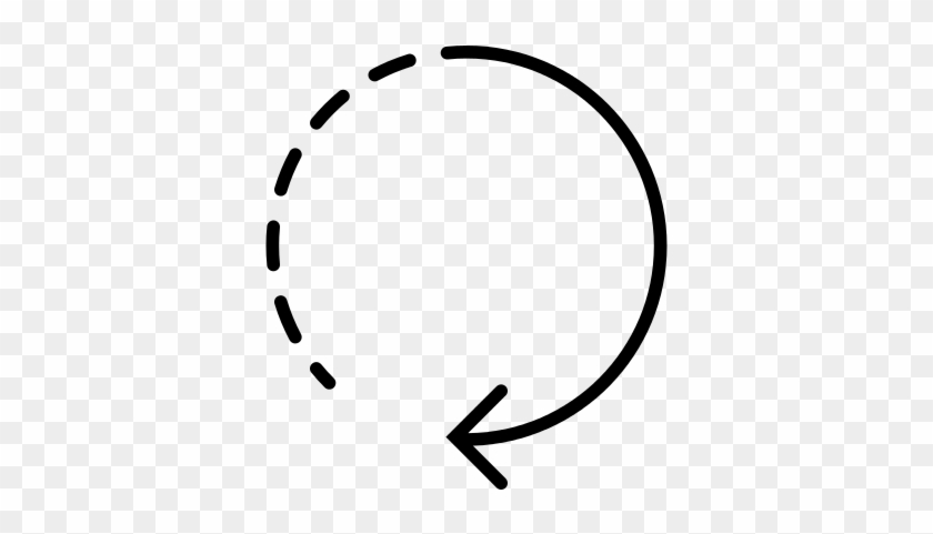 Circular Arrow With Dots Vector - Circular Arrow #1054012