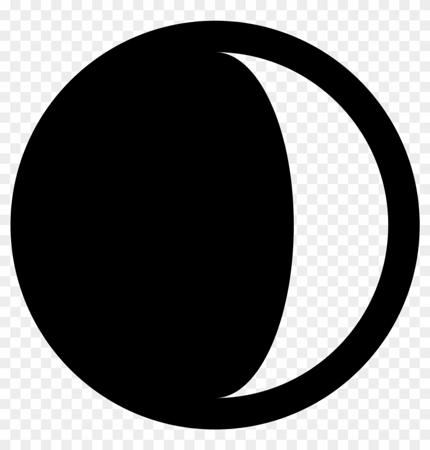 The Icon Is Round Circle With A Crescent On The Left - Pinterest #1054036