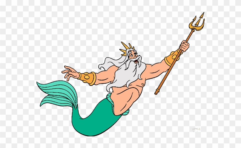 Little Mermaid Triton Clipart #1054053