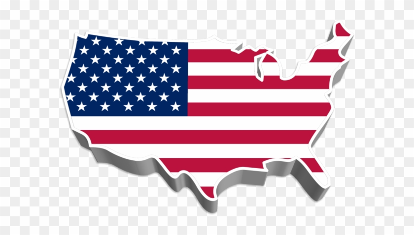 Us 3d Map By Syndikata-np - America Map Flag #1054187