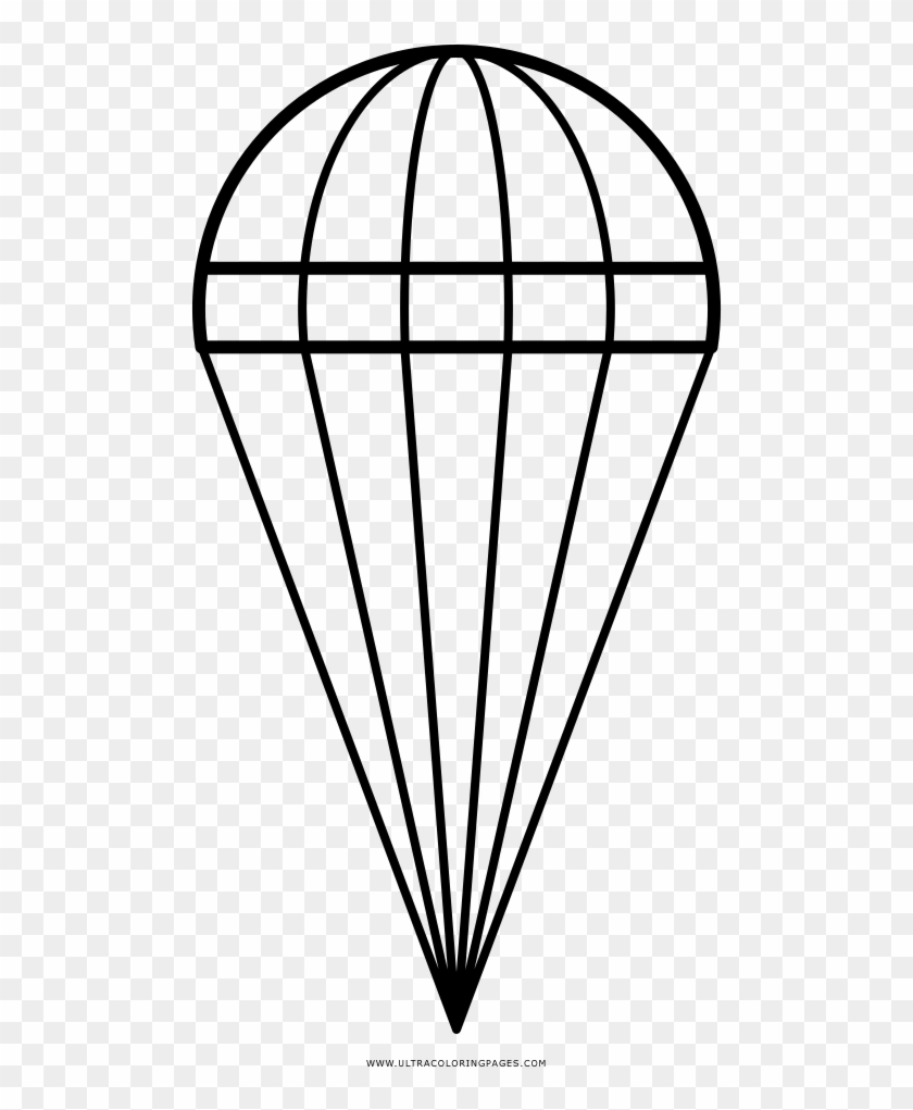 Parachute Coloring Page - Line Art #1054221