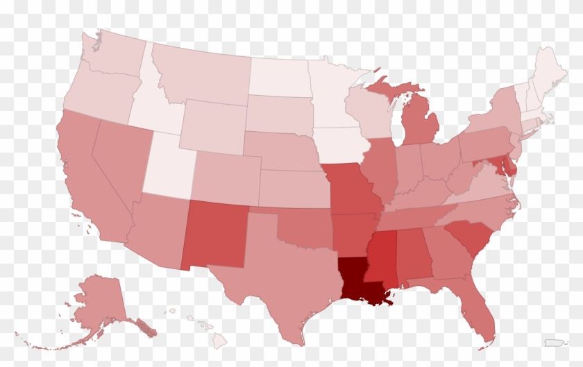 List Of Us States By Homicide Rate Wikipedia - Popular Vote 2016 Map #1054282