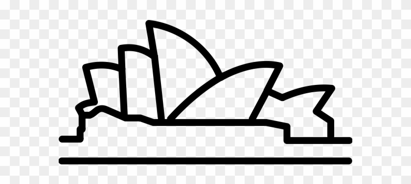 Sydney Opera House Rubber Stamp - Sydney Opera House Icon White #1054483
