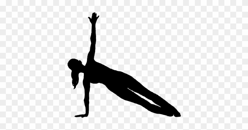 Forearm Side Plank - Side Plank Pilates Silhouette #1054605