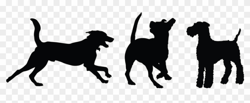 Playing Dog Silhouette Png #1054724