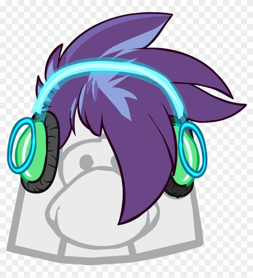 The Holo Headphones - Club Penguin Dj Hair #1054765