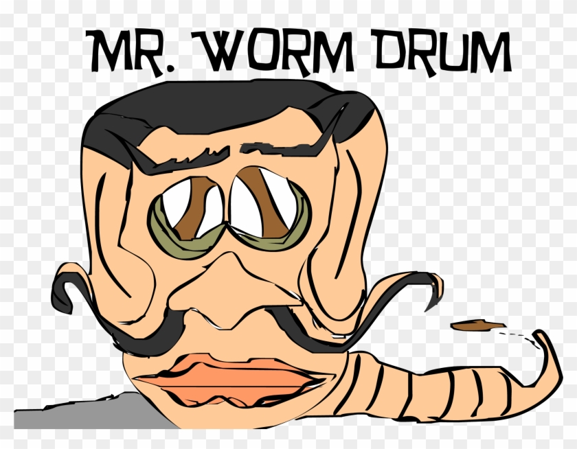 Mr Worm Drum Illustration By Illustrator Jamaal R - Mr Worm Drum Illustration By Illustrator Jamaal R #1054923