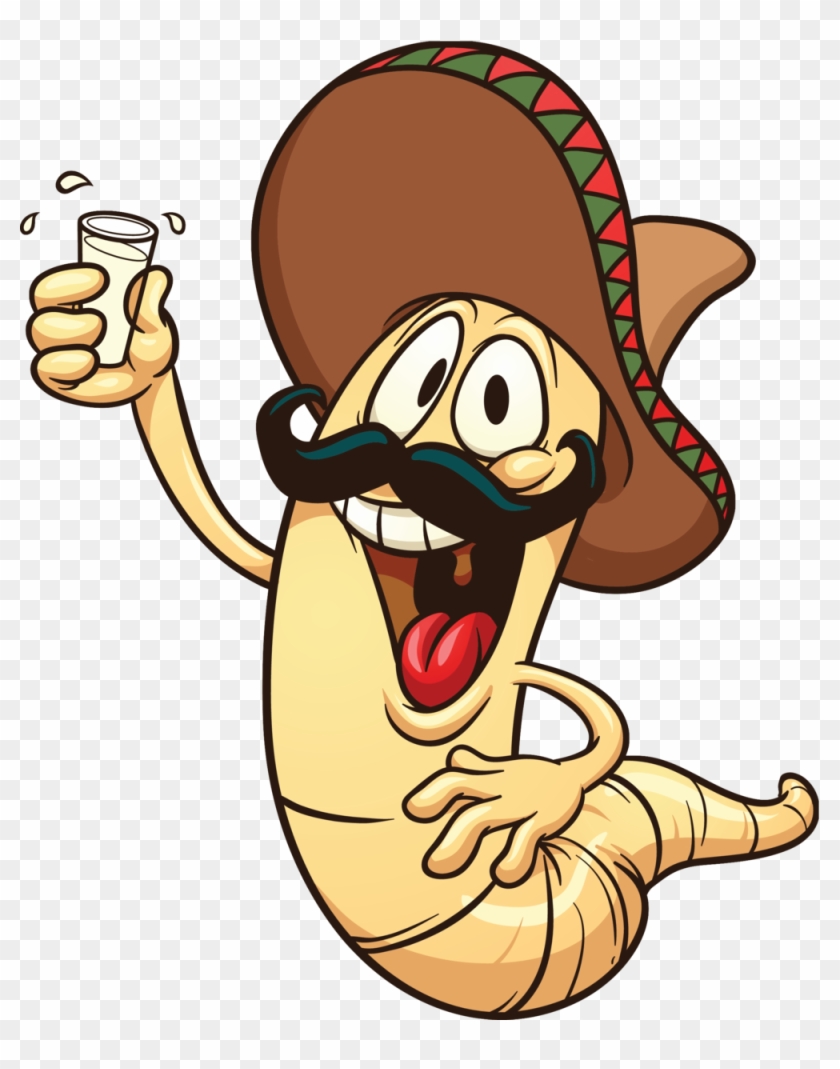 Tequila Mexican Cuisine Mezcal Worm - Worm With A Mustache #1054925
