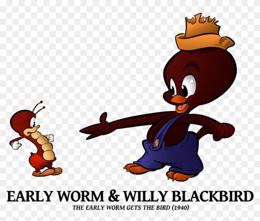 The Early Worm N Willy Blackbird By Boscoloandrea - Early Worm Gets The Bird #1054942