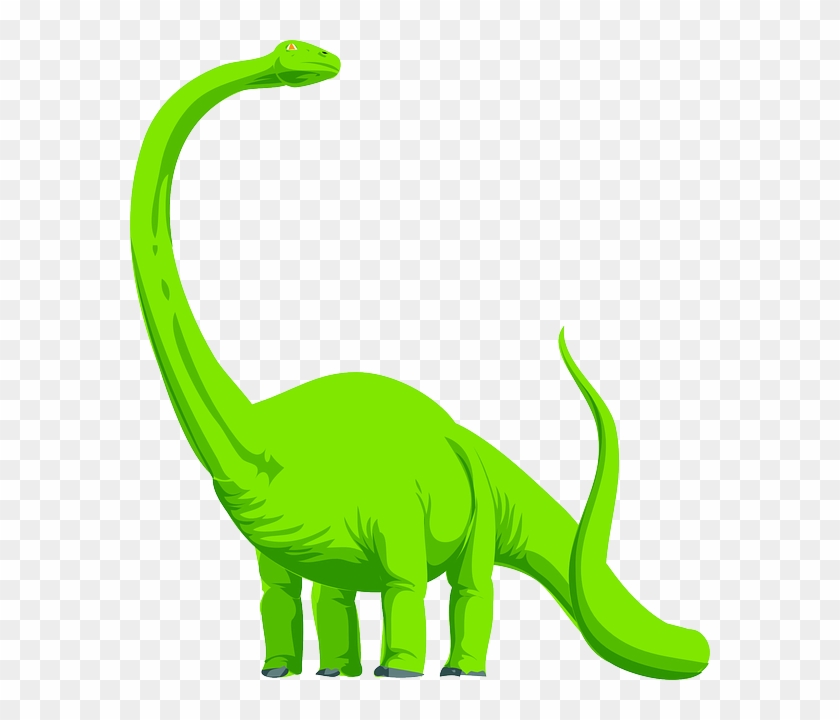 Dino, Color, Dinosaur, Colored, Long, Neck - Dinosaur Clipart Png #1055017
