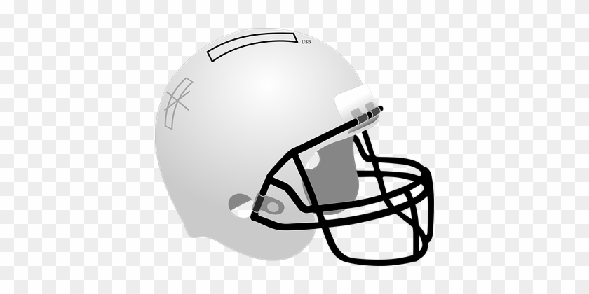 Helmet, Football Helmet, Equipment - Plain White Football Helmet #1055080